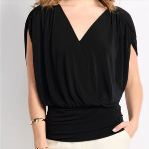 41 Hawthorn SS Surplice Perfect Tuck Moss Crepe Knit - XXL - NWT